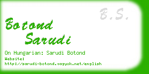 botond sarudi business card